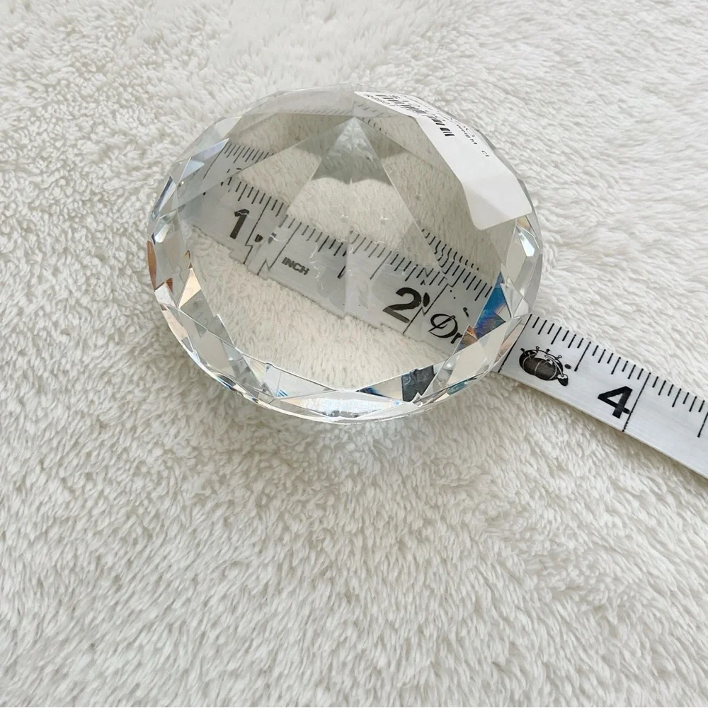 Corning Museum of Glass Diamond-Shaped Crystal Paperweight 3” NWT